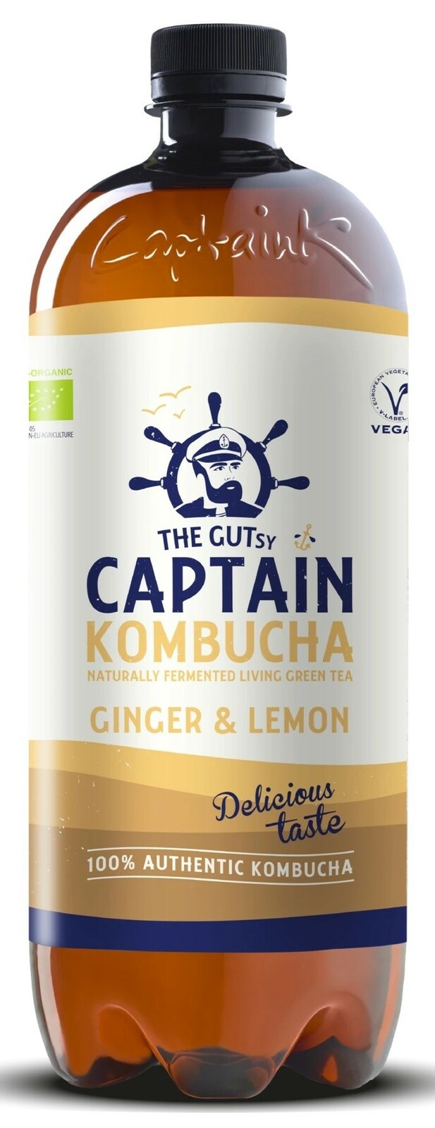The GUTsy Captain Kombucha Ginger Lemon