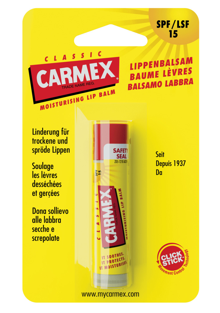Carmex - Classic Lip Balm SPF15 - Balzám na rty 4 g -