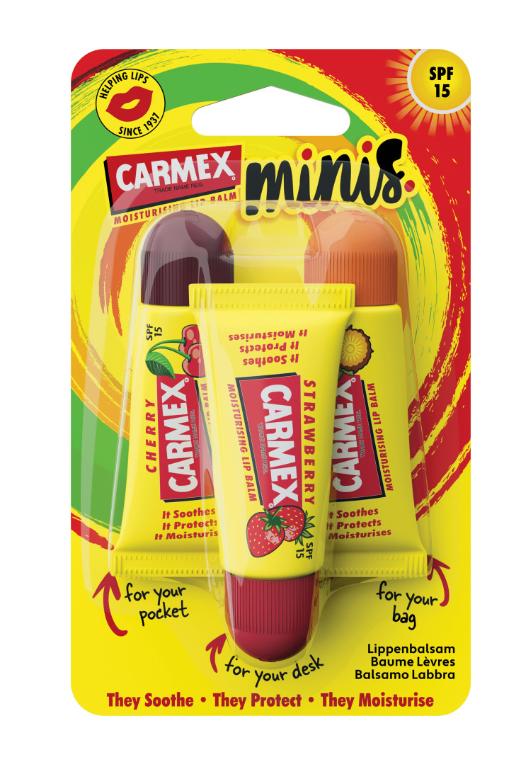 Carmex Lip Balm Assorted Tube 3-pack
