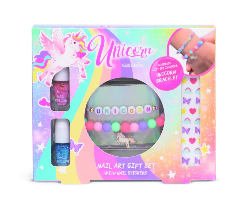 Casuelle Unicorn Nail Art Giftset met Armband afbeelding