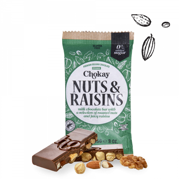 Chokay Melkchocolade Nuts & Raisins