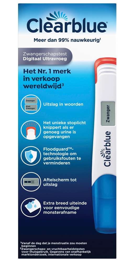 Image of Clearblue Zwangerschapstest Digitaal Ultravroeg 