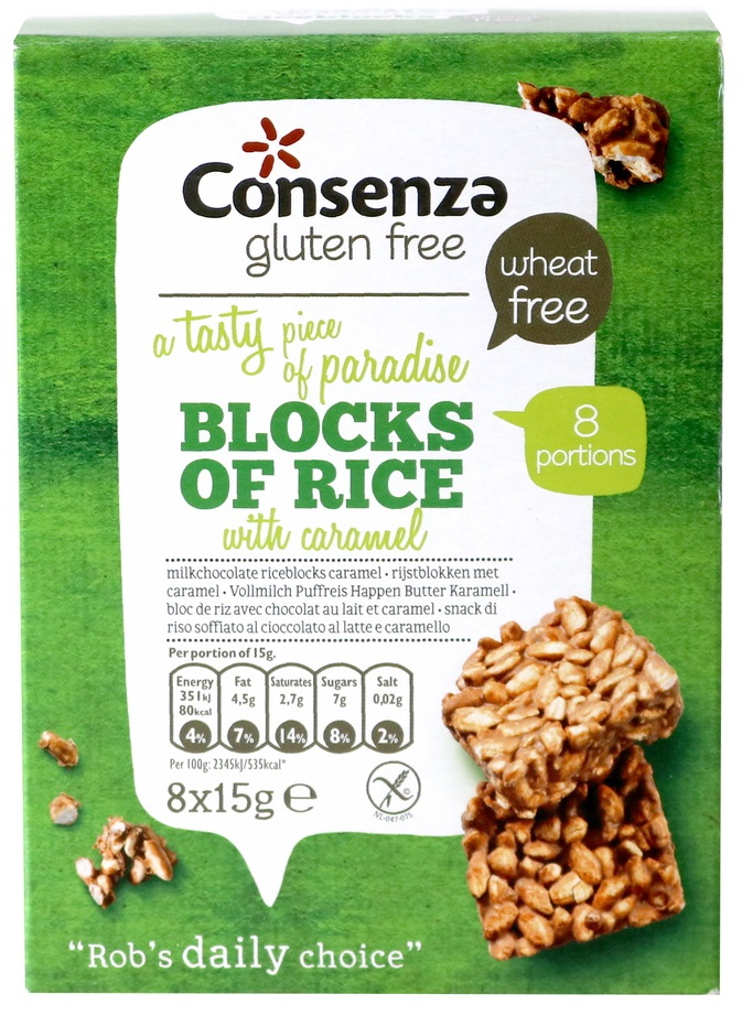 Consenza Rijstblokken met Caramel