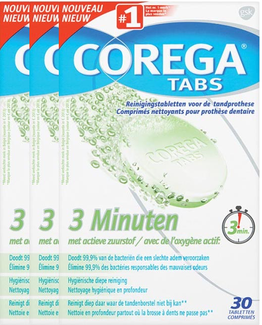 Corega Tabs 3 Minuten Tabletten Multiverpakking