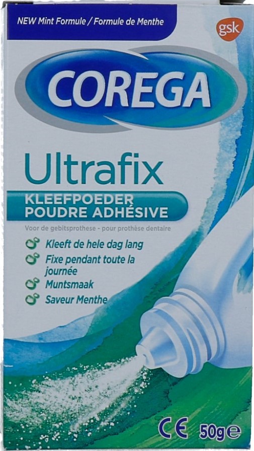 Corega Ultrafix Kleefpoeder voor kunstgebit