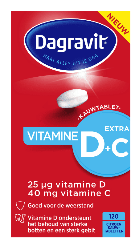 Dagravit Vitamine D met Extra C Kauwtabletten