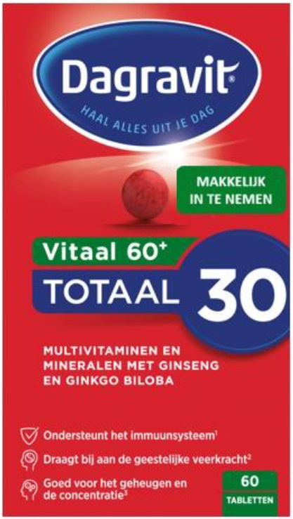 Dagravit Totaal 30 Vitaal 60 Tabletten Dagravit Totaal 30 Vitaal 60 Tabletten