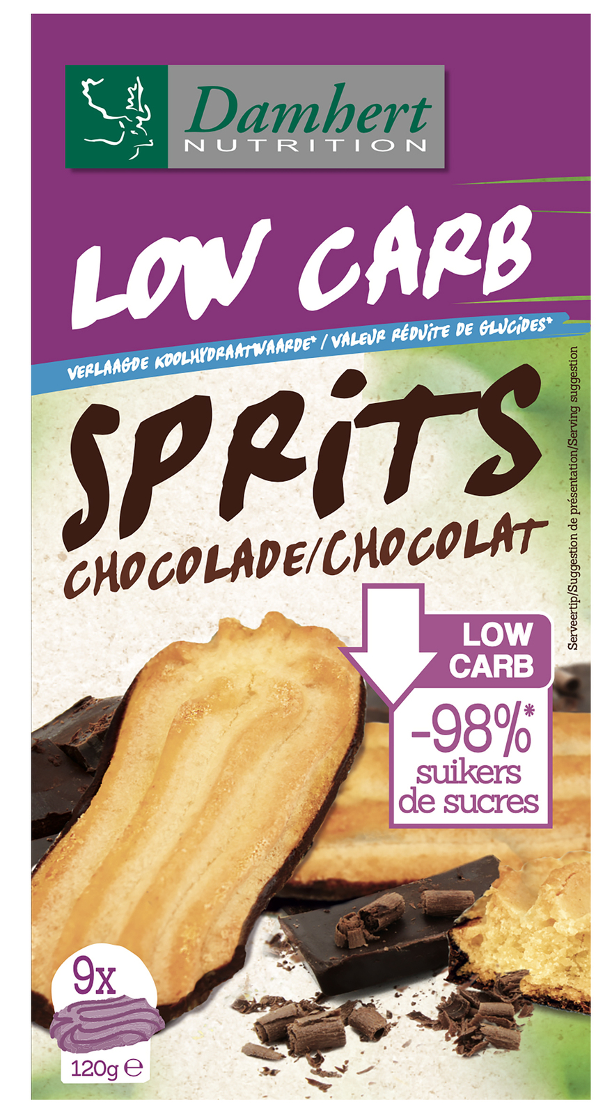 Damhert Low carb Sprits chocolade