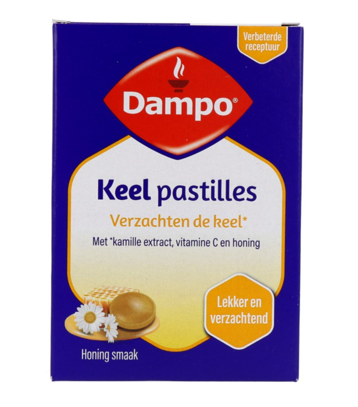 Image of Dampo Keelpastilles Kamille, Honing & Vitamine C 