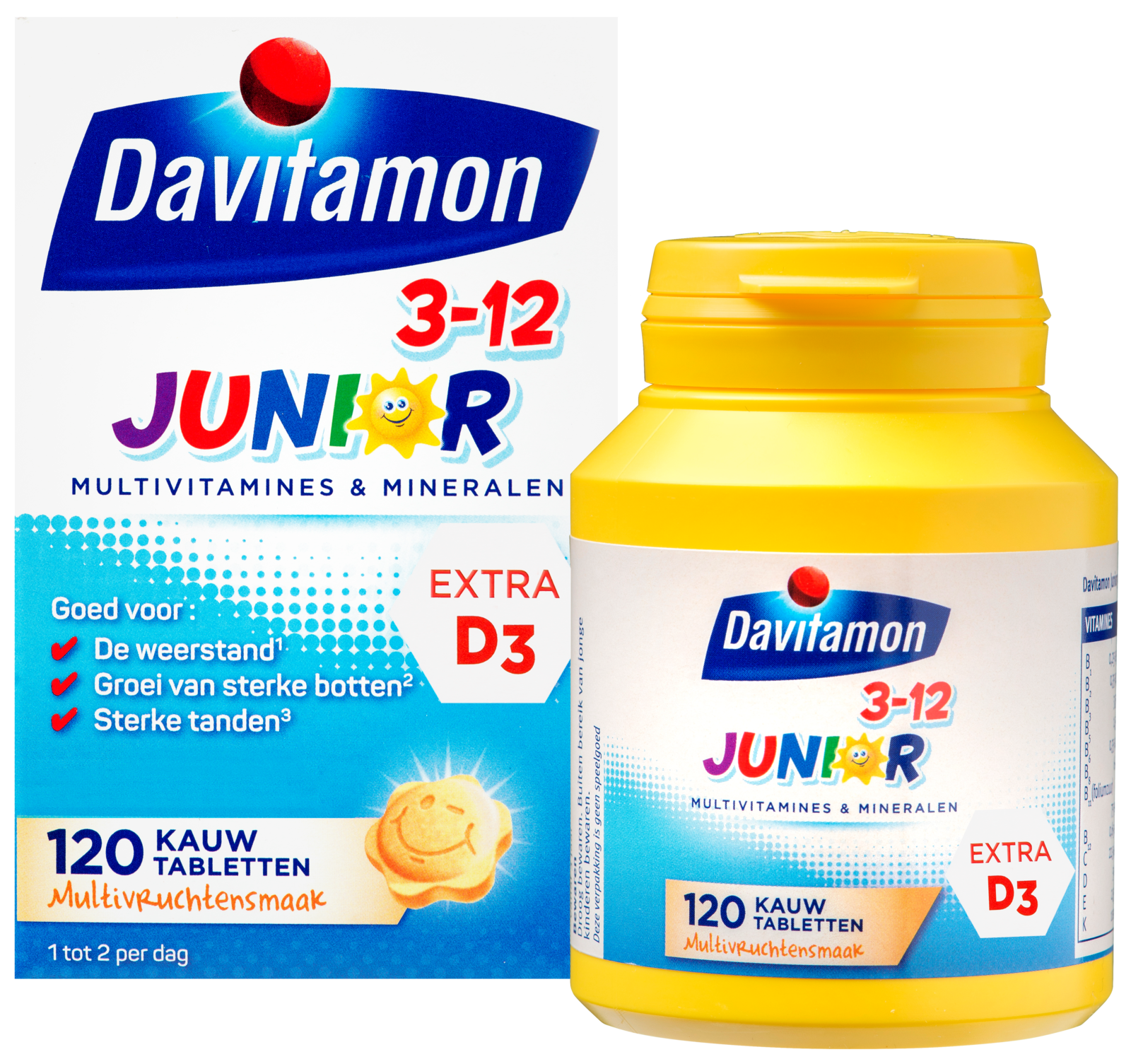Davitamon Junior 3+ Kauw Vitamines Multifruit