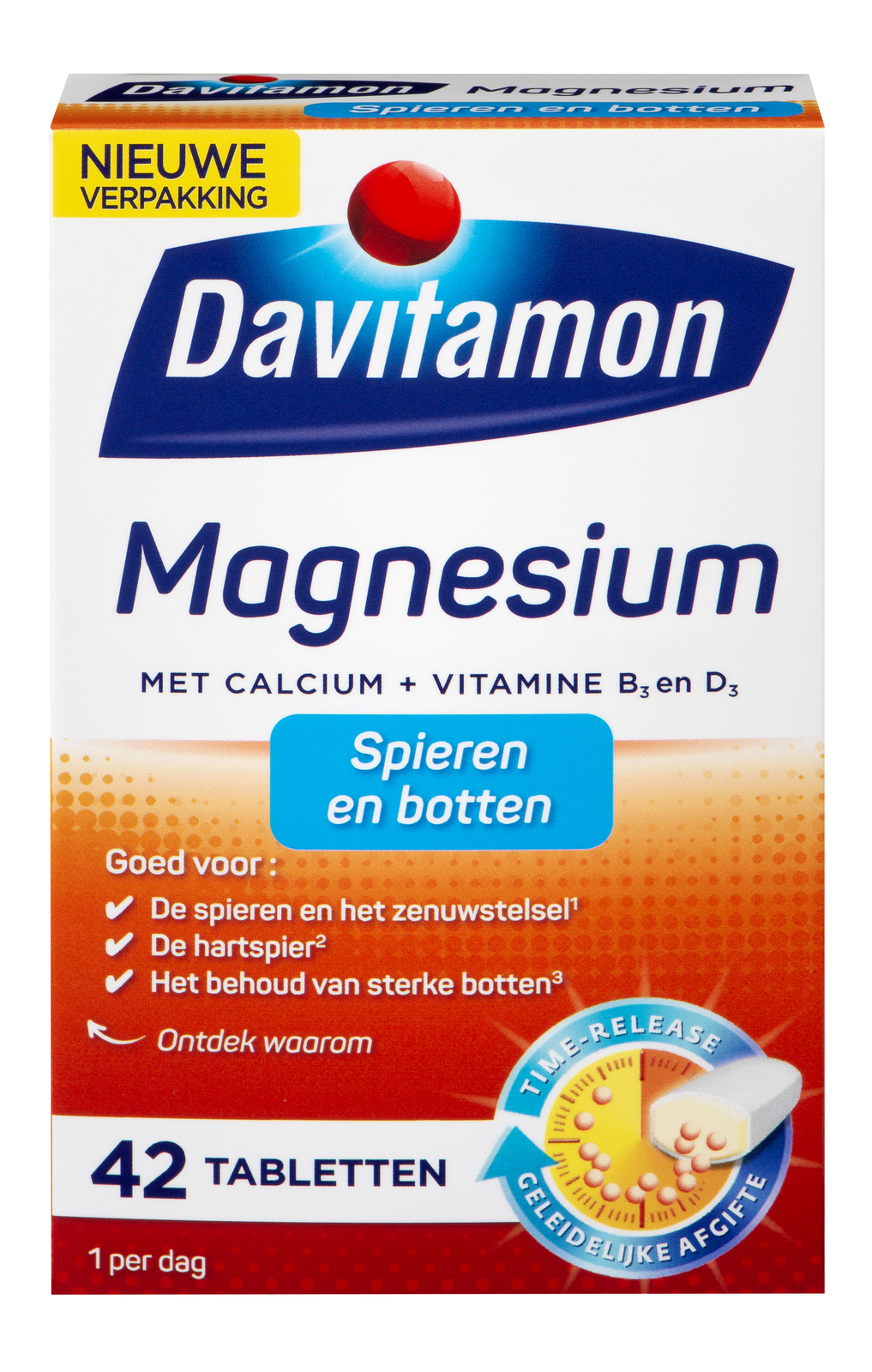 Image of Davitamon Magnesium voor Spieren en Botten Tabletten