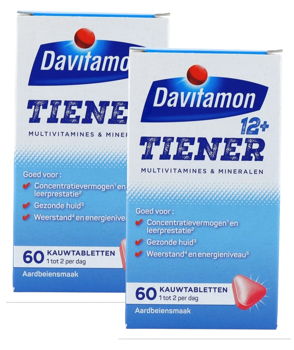 Davitamon Multi 12+ Tiener Kauwtabletten Aardbei afbeelding