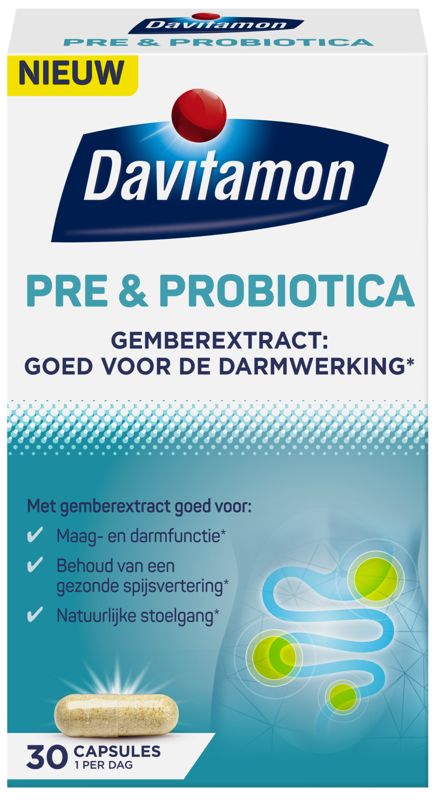Davitamon Pre en probiotica met gember-extract