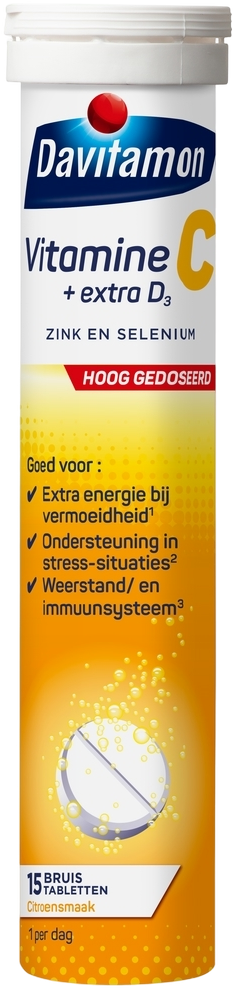Davitamon Vitamine C + Extra D3 Bruistabletten