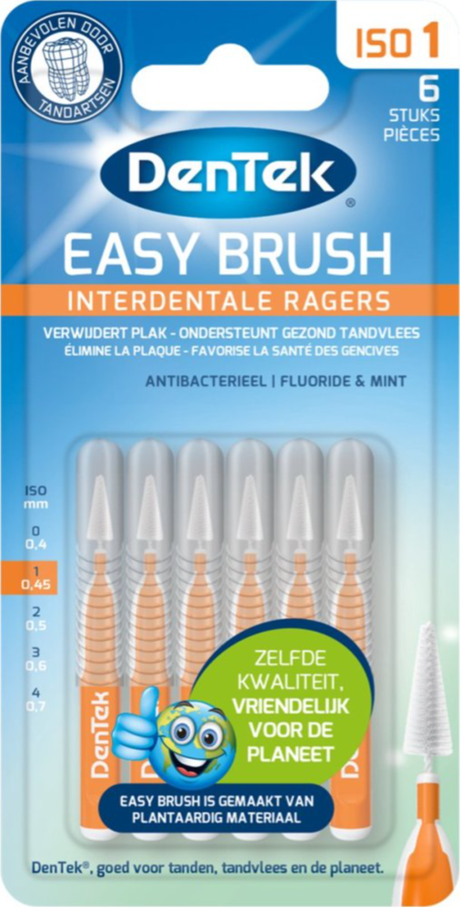 DenTek Easy Brush Interdentale Ragers ISO 1 afbeelding