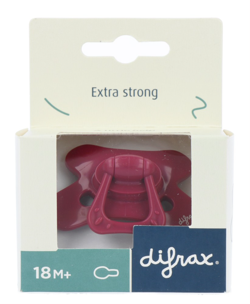 Difrax Fopspeen Natural 18+ Maanden Uni Wildberry