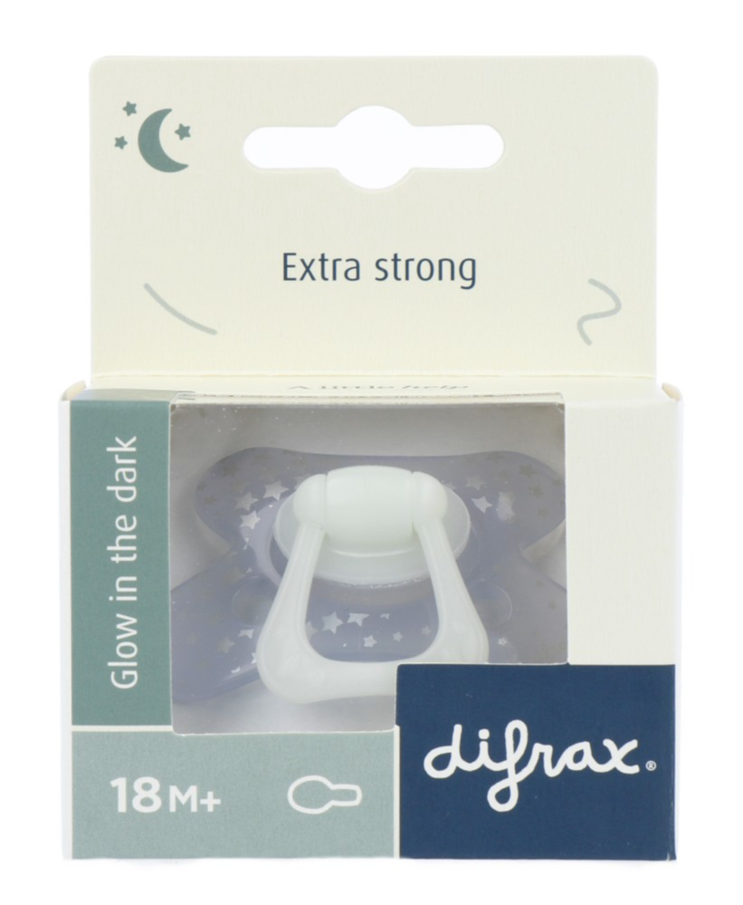 Difrax Fopspeen Natural 18+ Maanden - Glow in the Dark