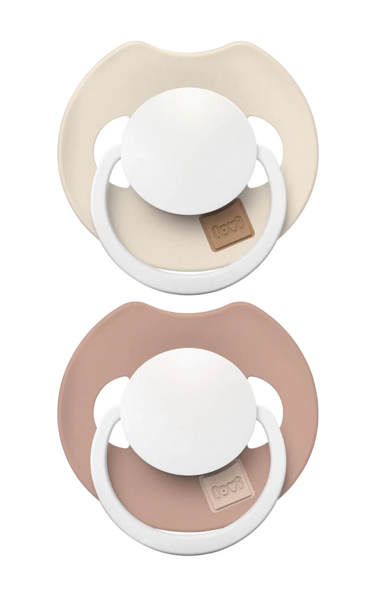 Difrax LOVI Fopspeen Dynamisch 6-18 m Prime Glow Ivory Blush