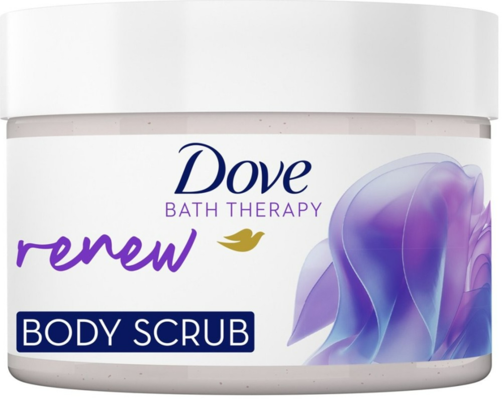 Dove Bath Therapy Renew Bodyscrub Wild Violet & Pink Hibiscus afbeelding