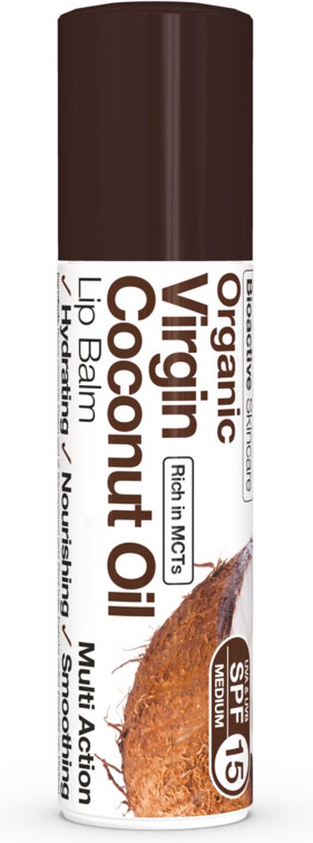 Image of Dr Organic Virgin Coconut Oil Lipbalm SPF15 
