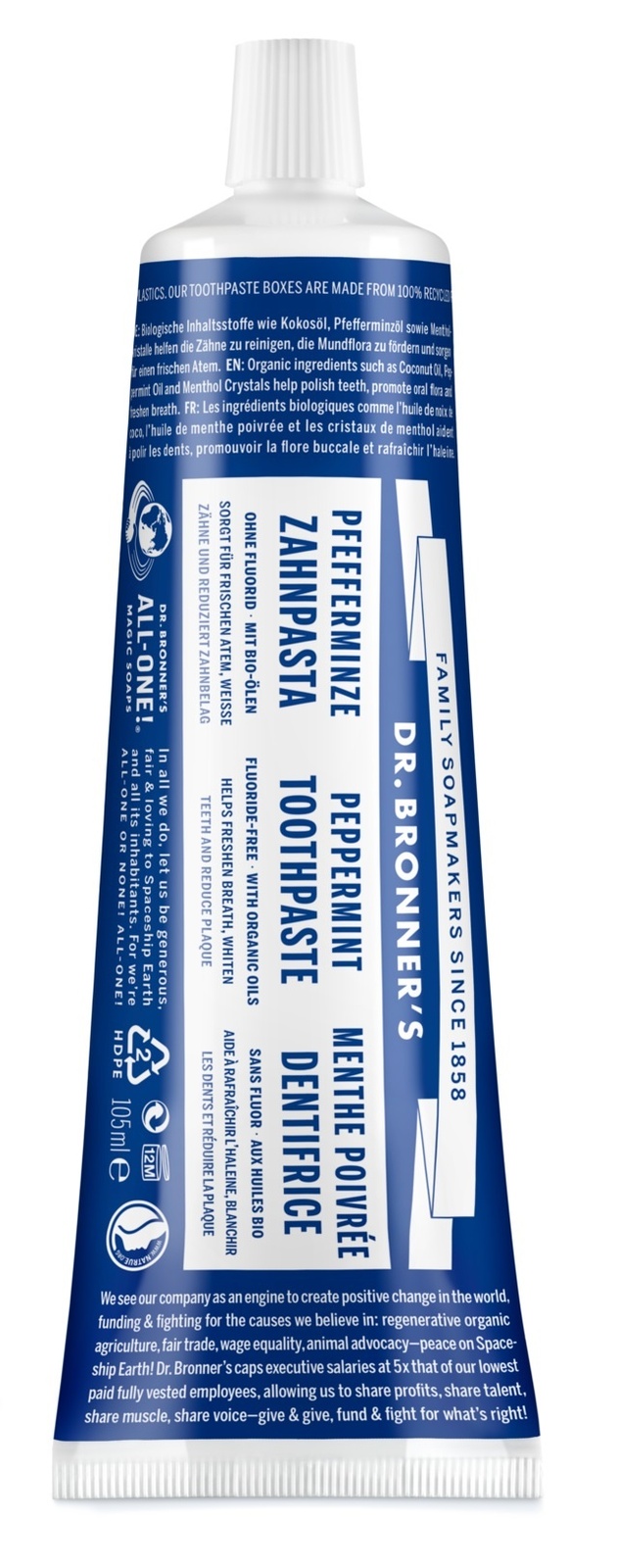 Dr. Bronner Tandpasta Pepermunt afbeelding