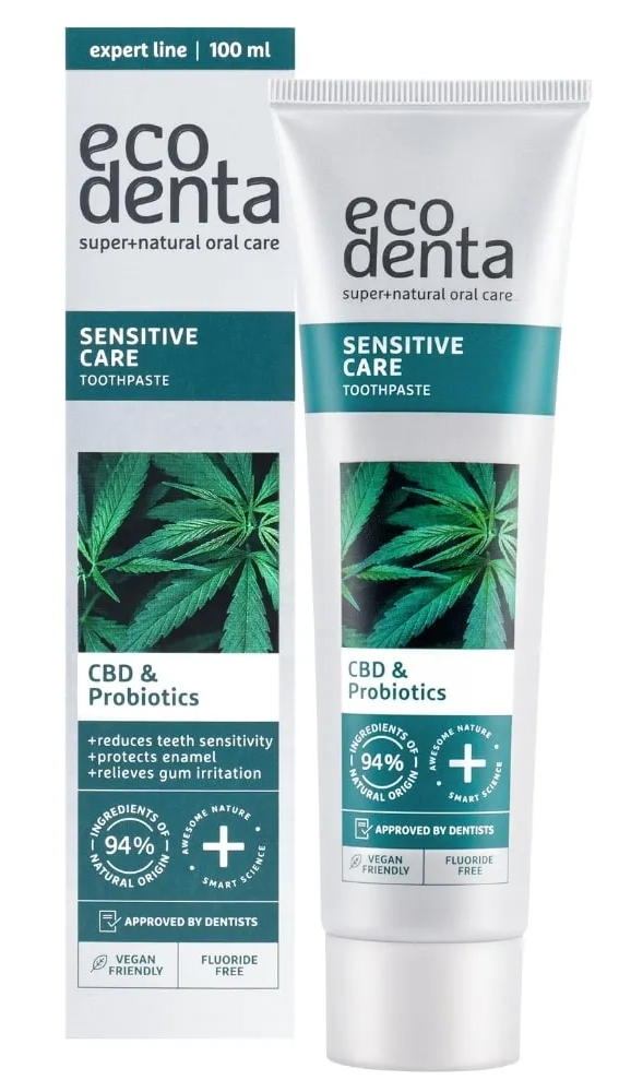 Ecodenta Sensitive Care CBD & Probiotics Tandpasta
