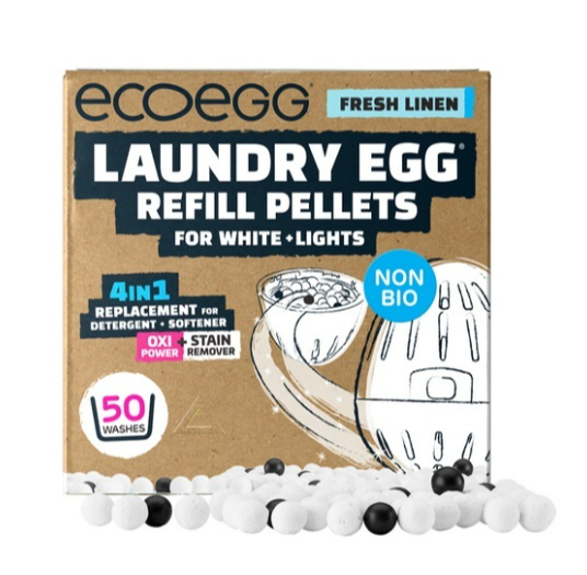 Eco Egg Laundry Egg Refill Pellets Fresh Linen - Voor witte en licht gekleurde was