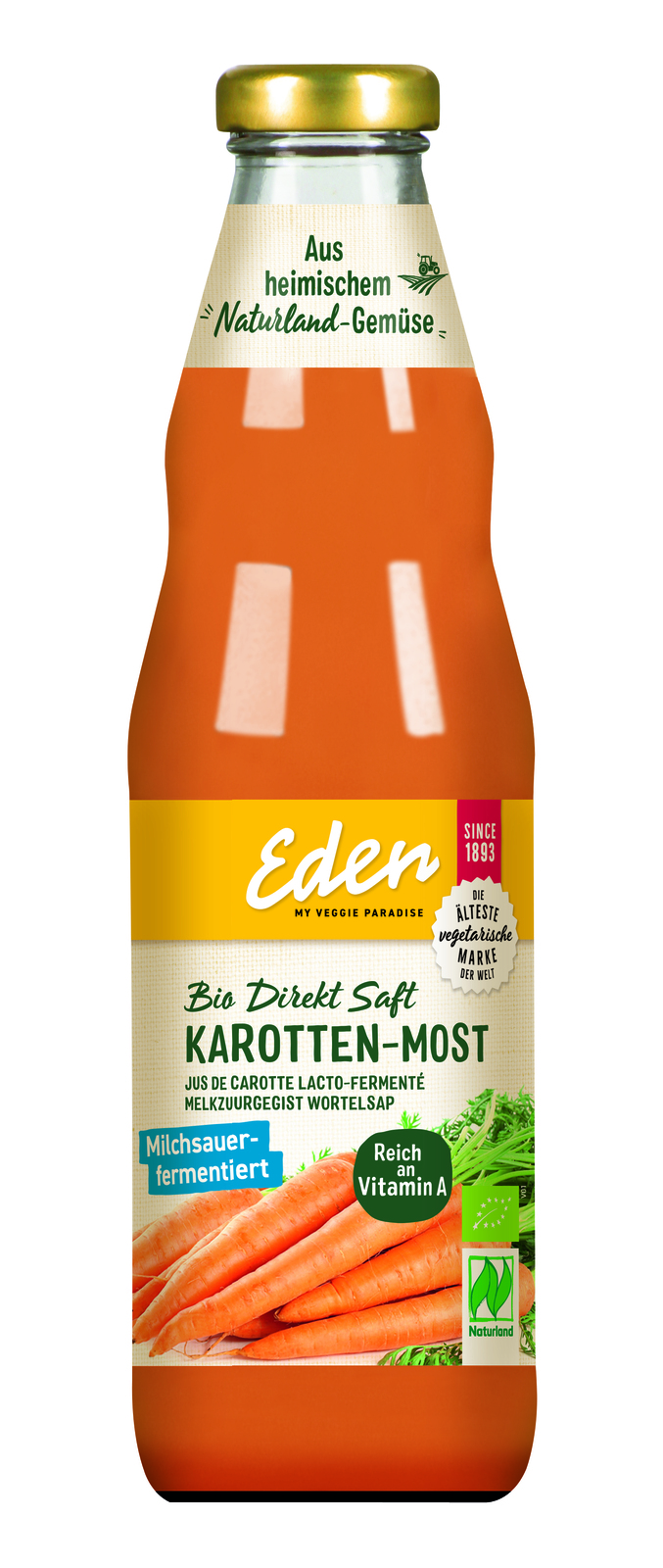 Eden Wortelsap Most Melkzuur - Bio