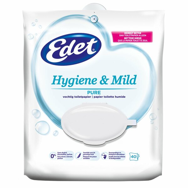 Edet Vochtig Toiletpapier Pure Edet Vochtig Toiletpapier Pure
