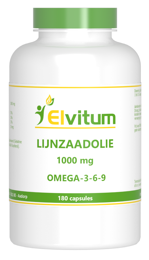 Elvitum Lijnzaadolie 1000mg Omega-3-6-9 Capsules afbeelding