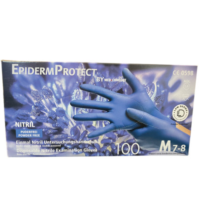 CMT EpidermProtect Nitriel Onderzoekhandschoen Poedervrij M Blauw