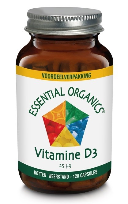 Essential Organics Vitamine D3 25mcg Capsules