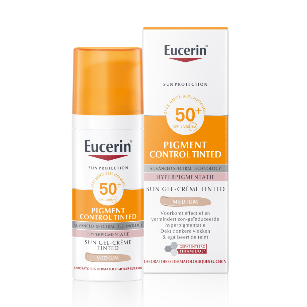 Image of Eucerin Sun Crème-Gel Pigment Control Tinted Medium SPF50 