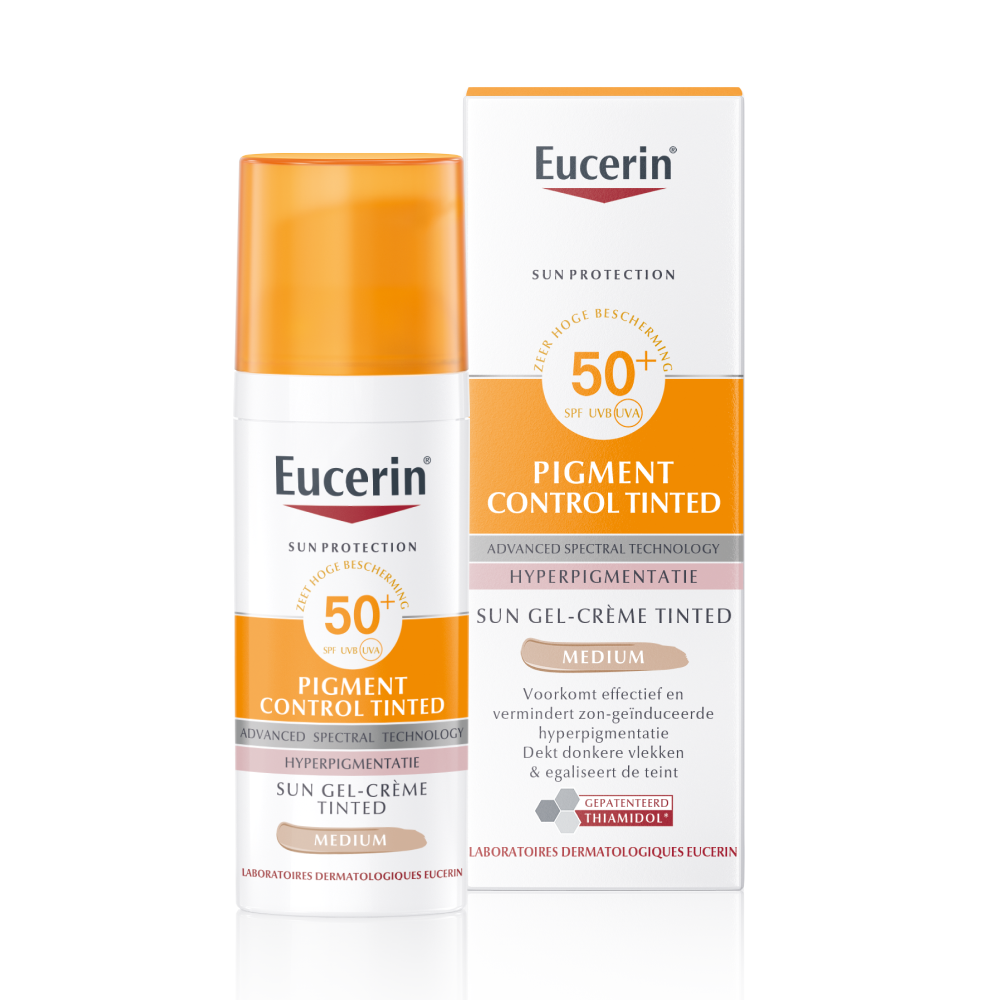 Image of Eucerin Sun Crème-Gel Pigment Control Tinted Medium SPF50