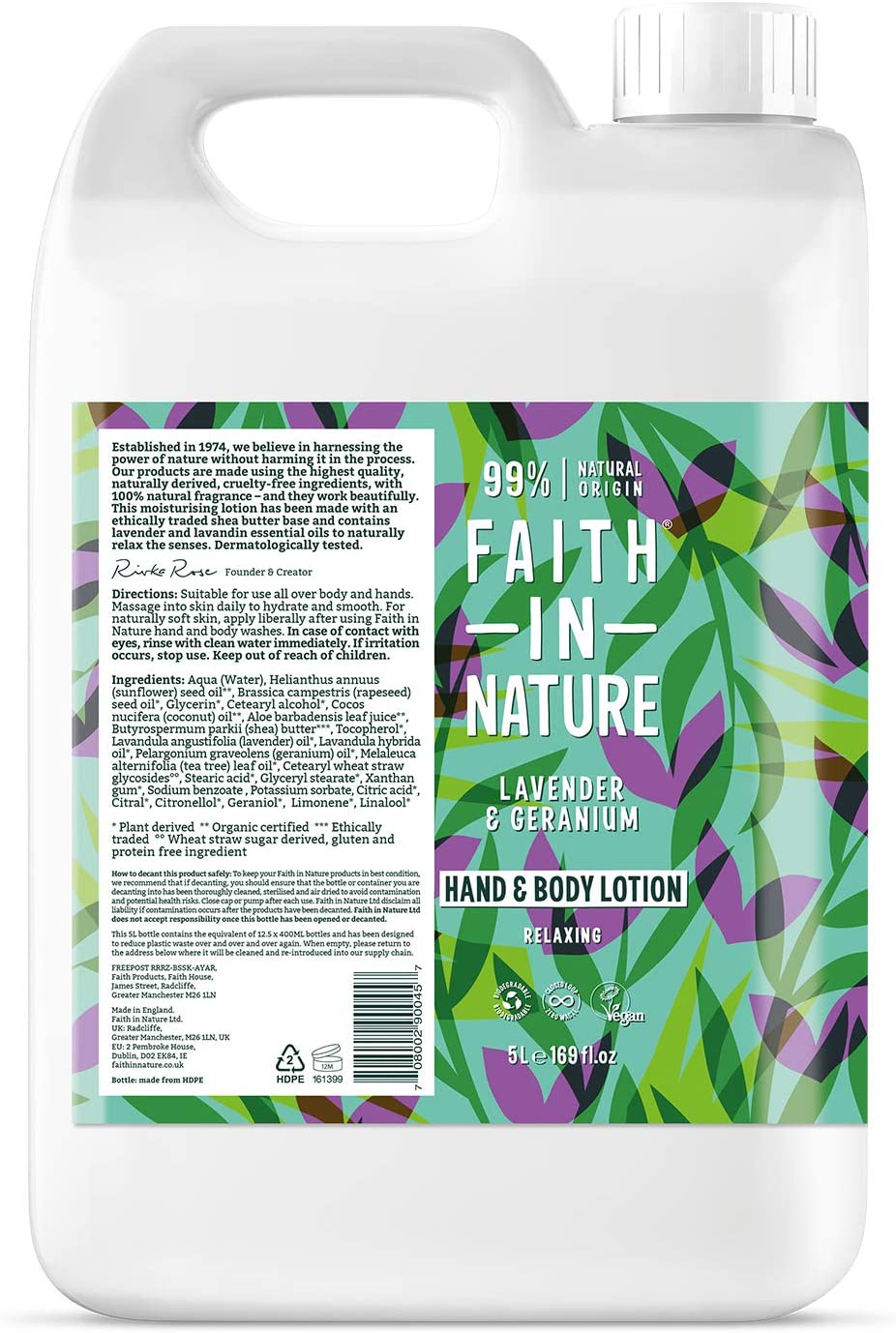 Faith in Nature Hand & Body Lotion Lavendel & Geranium Navulverpakking