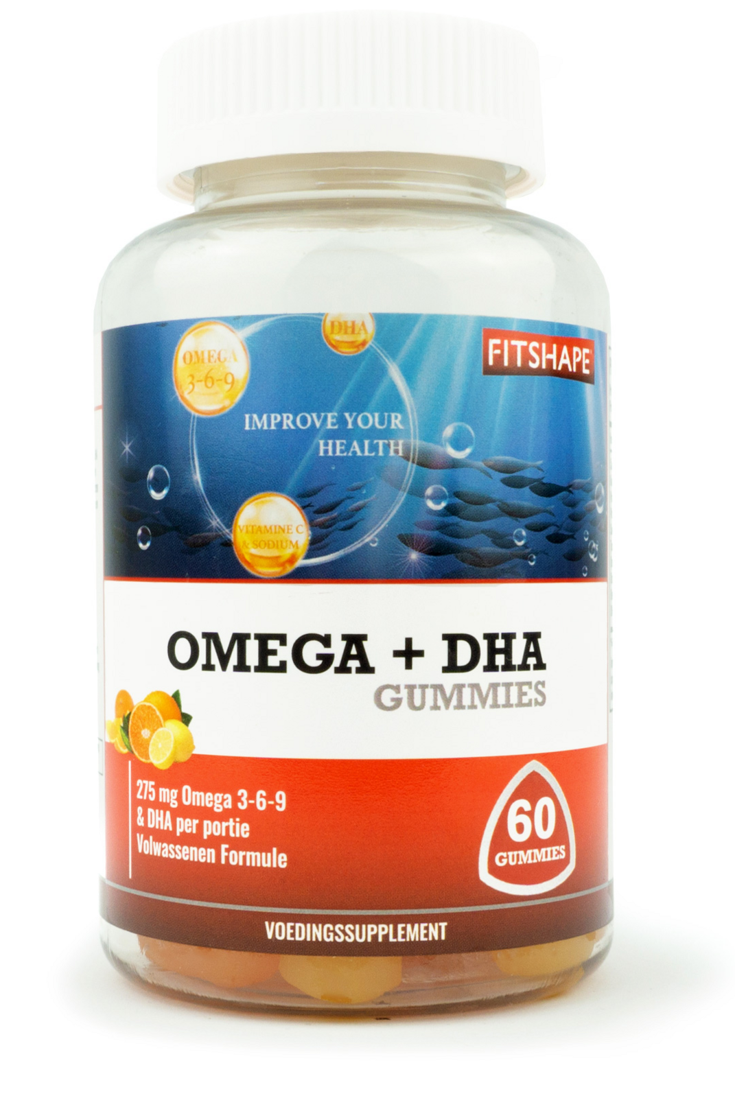 Fitshape Omega + DHA Gummies afbeelding