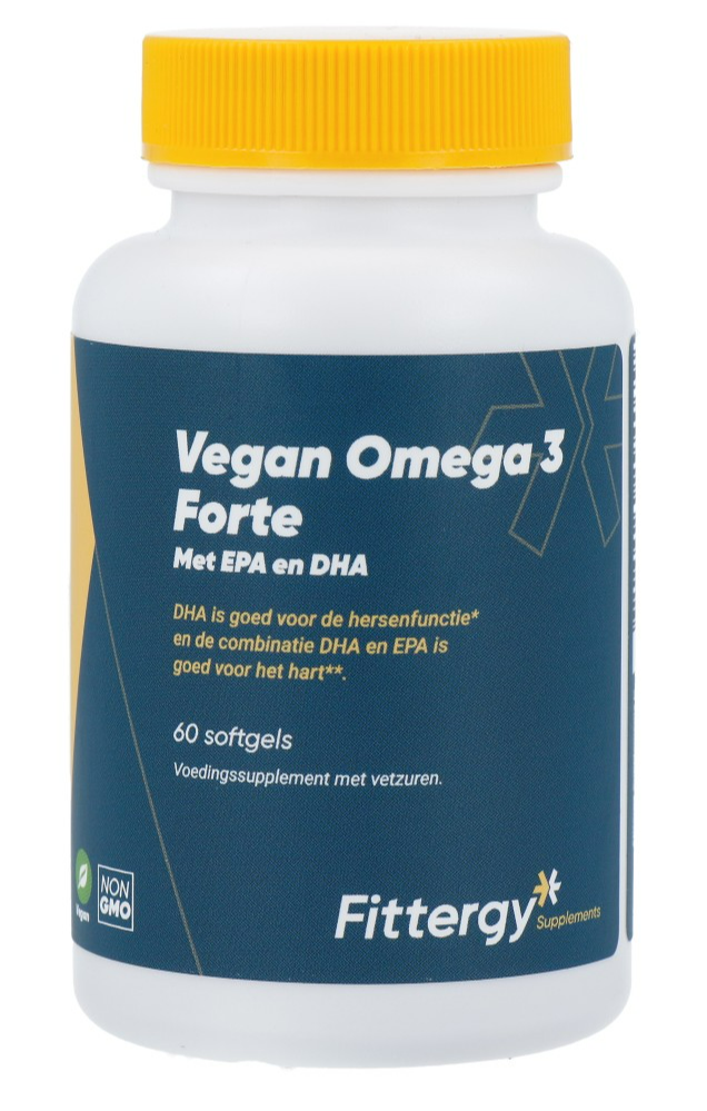 Afbeelding van Fittergy Vegan Omega3 Forte EPA en DHA Softgels
