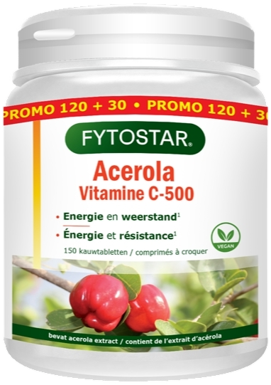 Fytostar Acerola C-500 Vitamine C Kauwtabletten