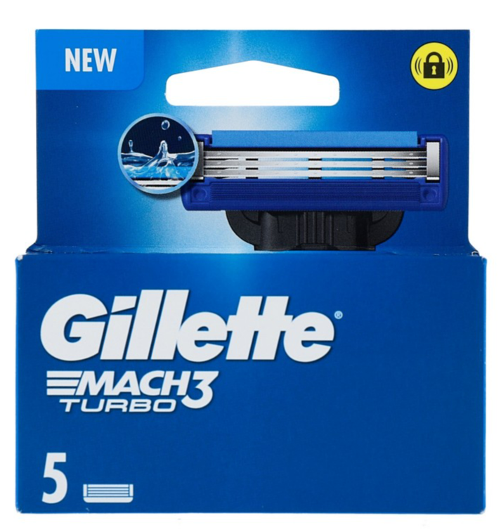 Gillette Mach3 Scheermesjes Turbo - 5 stuks