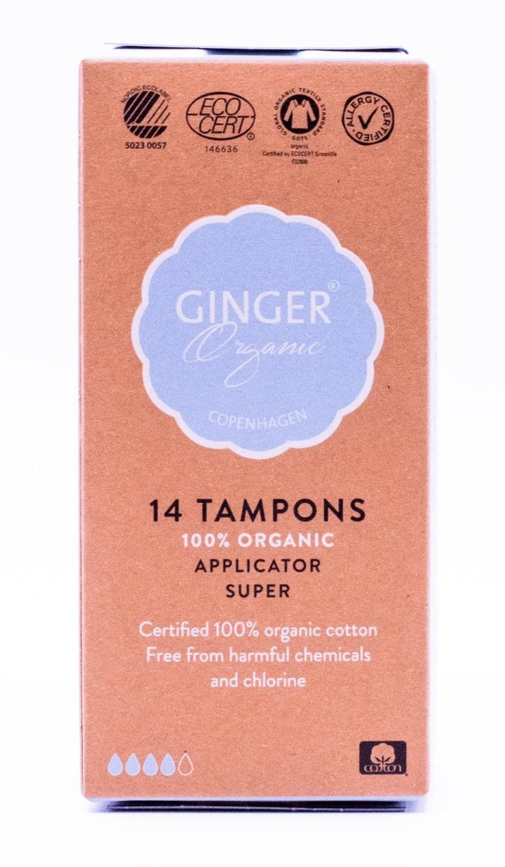 Image of Ginger Organic Tampons Super Met Applicator 