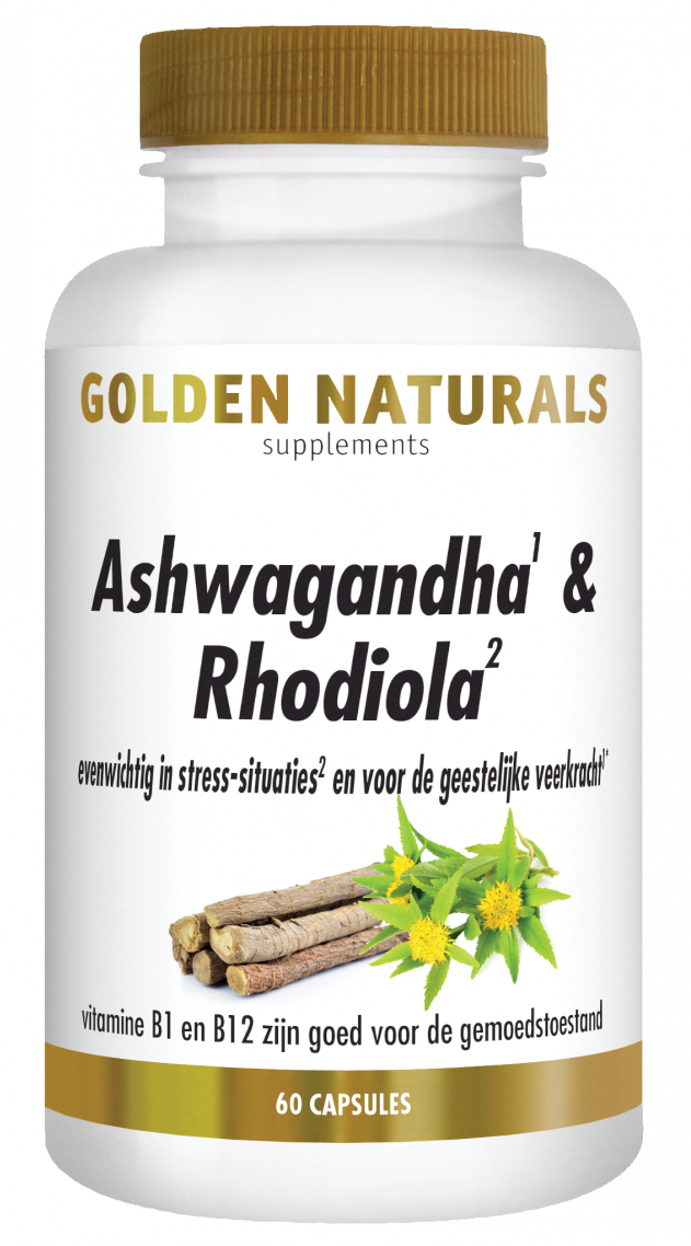 Golden Naturals Ashwagandha & Rhodiola Complex Capsules