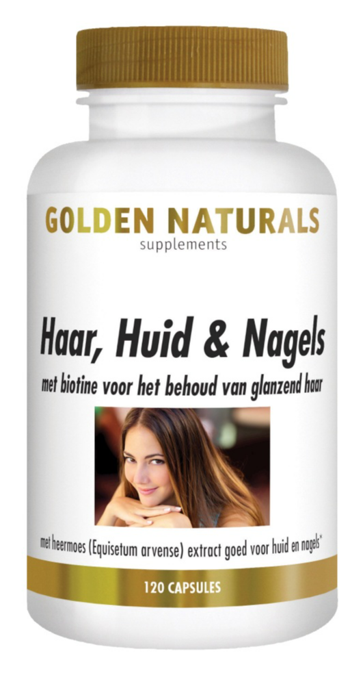 Golden Naturals Haar, Huid & Nagels (120 vegetarische capsules)