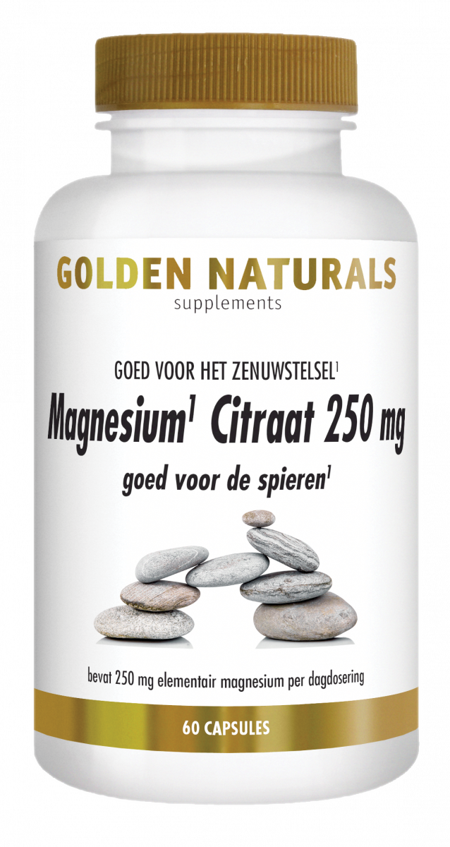 Golden Naturals Magnesium Citraat 250mg Capsules