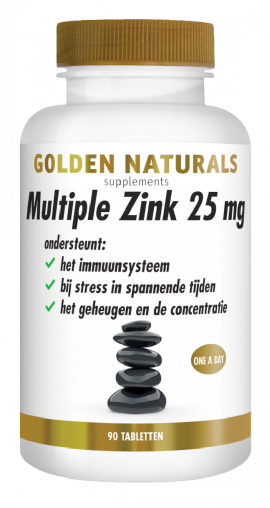 Golden Naturals Multiple Zink 25mg (90 veganistische tabletten)