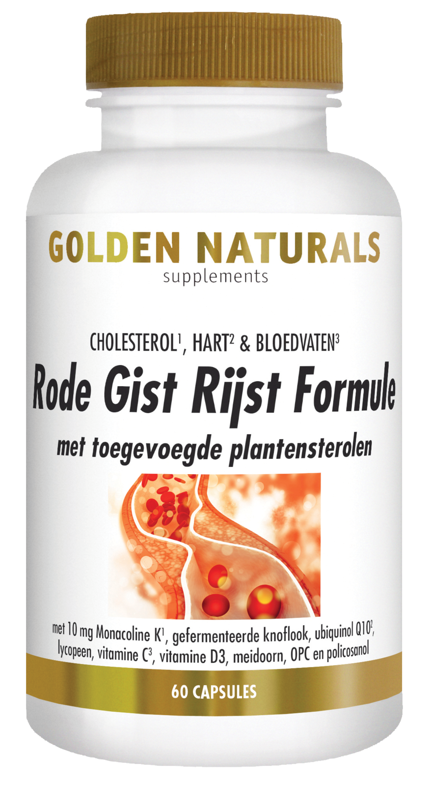 Golden Naturals Rode Gist Rijst Formule Capsules