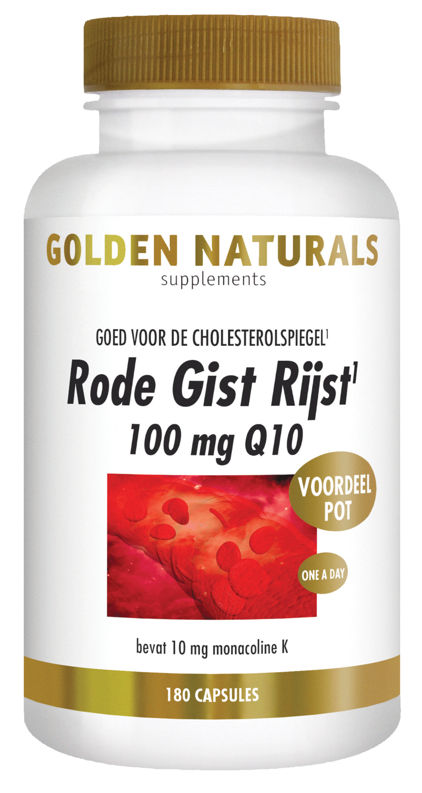 Golden Naturals Rode Gist Rijst & 100mg Q10 Capsules
