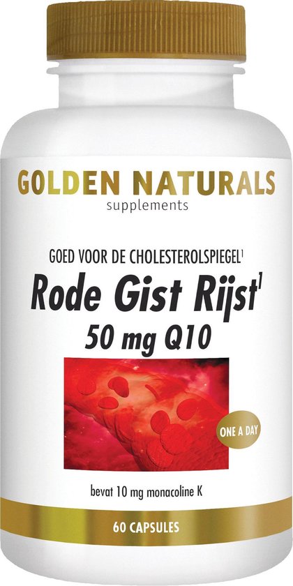 Golden Naturals Rode Gist Rijst & 50mg Q10 Capsules