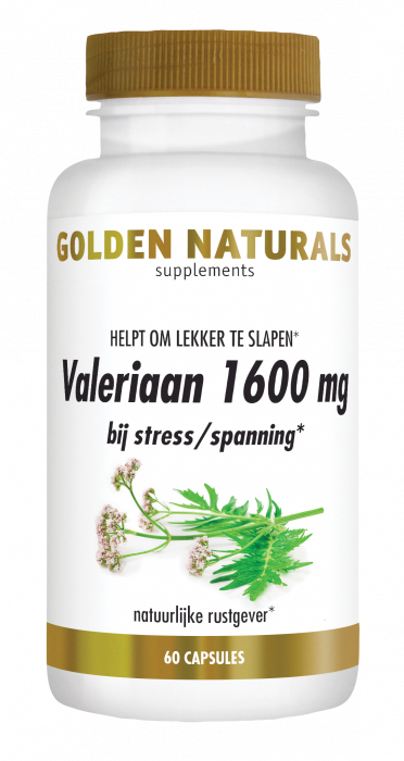 Golden Naturals Valeriaan 1600mg (60 veganistische capsules)