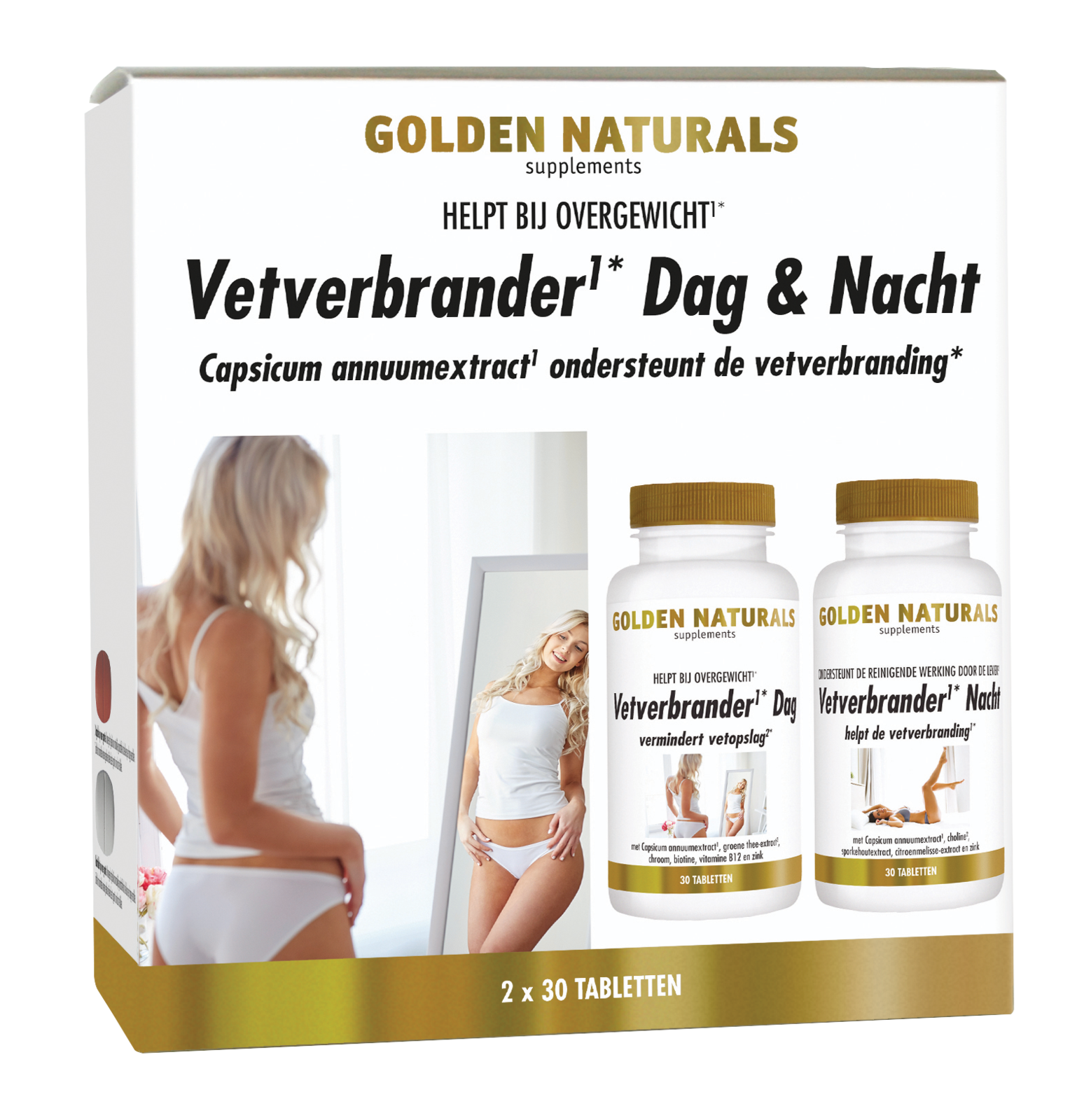 Golden Naturals Vetverbrander Dag & Nacht Tabletten