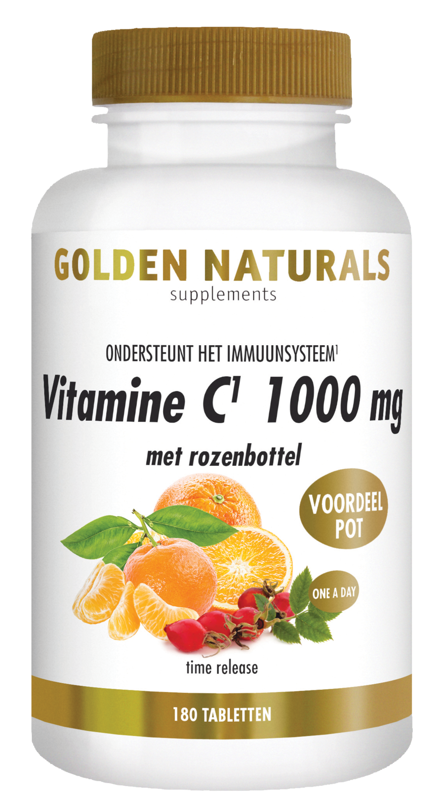 Golden Naturals Vitamine C 1000mg met rozenbottel Tabletten